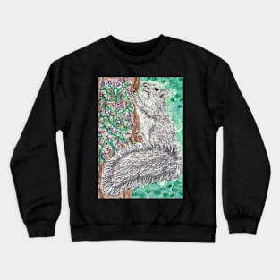 Cute  squirrel watercolor painting Crewneck Sweatshirt